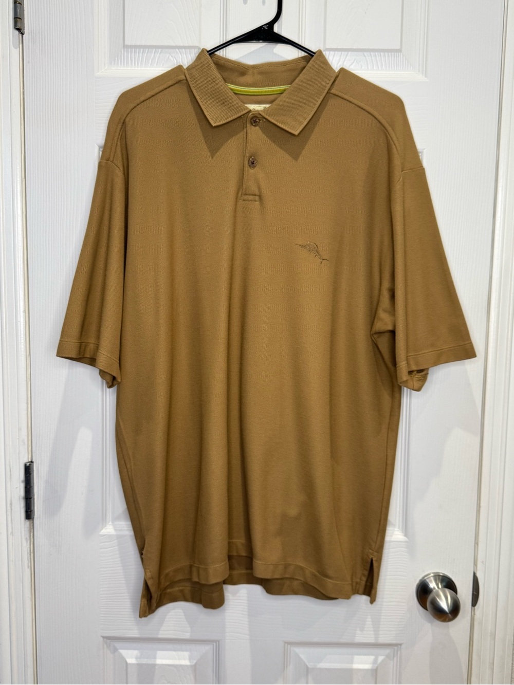 Tommy Bahama Men's XL Short Sleeve Polo Light Brown Vacation Resortwear - Picture 2 of 8